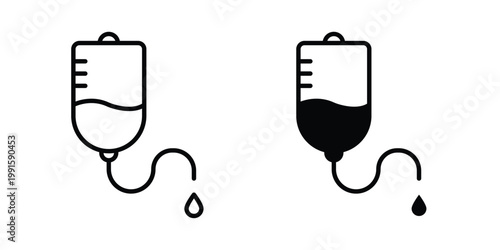 IV bag icon vector design Illustration pack for apps.