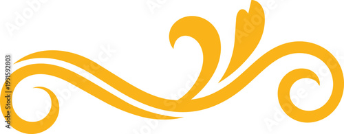 Elegant Swirl Ornament Set in Vintage Floral Style