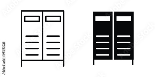 Lockers icon vector design Illustration pack for apps.