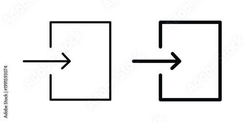 Log in icon vector design Illustration pack for apps.