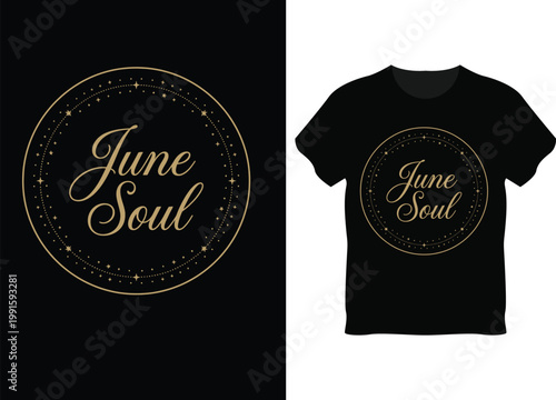 June Dreamer Circle Aesthetic Shirt. June Flow Wave Circle Design Tee
