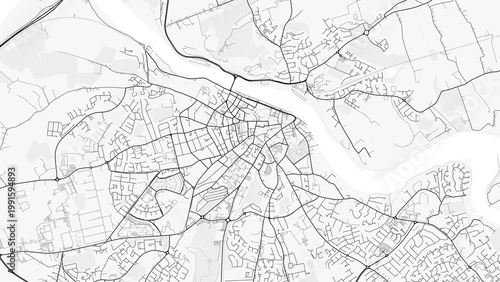 Vászonkép Waterford City Map