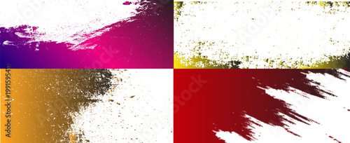 Beautiful Brushes color vector collection. Grunge Elements - Brush strokes, ink paint brushes, grunge lines. Rectangle text box for social media and network. vector.