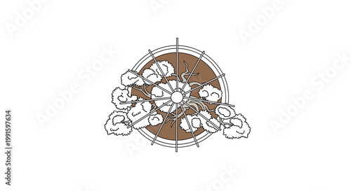 Brown Pizza with Many Cheese Slices.