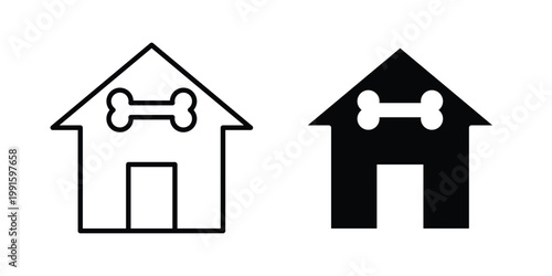 Pet house icon vector design Illustration pack for apps.