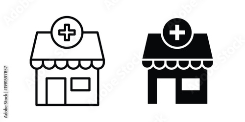 Pharmacy icon vector design Illustration pack for apps.
