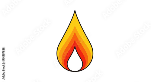 Flame icon with orange and yellow colors.
