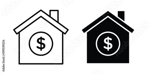 Property investment icon vector design Illustration pack for apps.