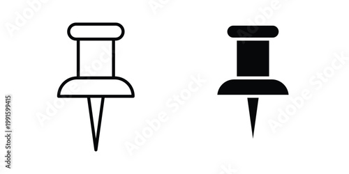 Push pin icon vector design Illustration pack for apps.