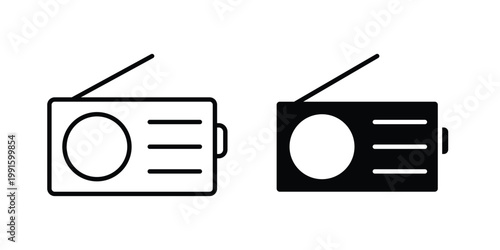 Radio icon vector design Illustration pack for apps.