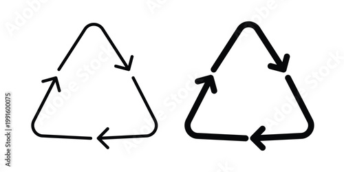 Recycle icon vector design Illustration pack for apps.