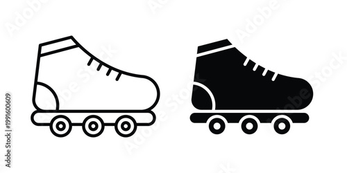 Roller skates icon vector design Illustration pack for apps.