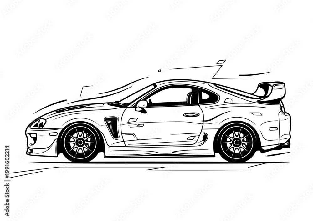 Naklejka premium black sports car