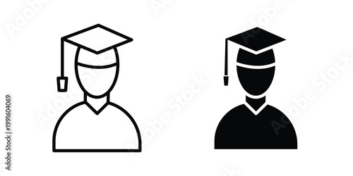 Student icon vector design Illustration pack for apps.