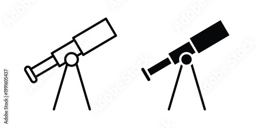 Telescope icon vector design Illustration pack for apps.