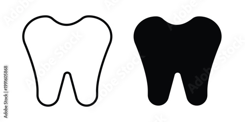 Tooth icon vector design Illustration pack for apps.