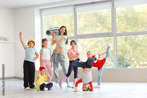 Group of little children an...
