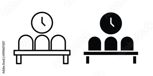 Waiting Room icon vector design Illustration pack for apps.