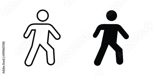 Walk icon vector design Illustration pack for apps.