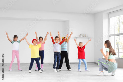 Group of little children da...
