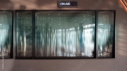 Принти на полотні On Air Live Radio Broadcast in Glass Studio