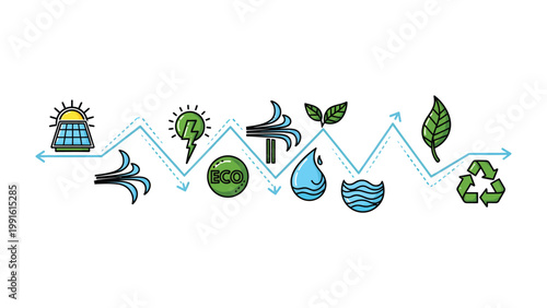 Eco-Friendly Symbiosis: A visual representation of environmental sustainability, showcasing various eco-friendly elements. It encapsulates the core principles of nature, conservation.