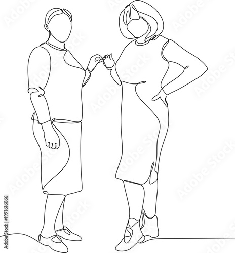 One line drawing of a paparazzi photographer taking pictures with a modern digital camera with angles. Journalist or reporter taking pictures. Continuous line drawing, graphic vector illustration.