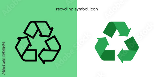 Recycling Symbol Eco Icon Set