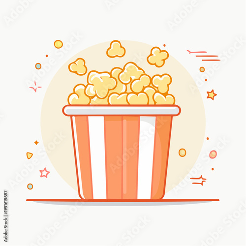 Popcorn Bucket Illustration