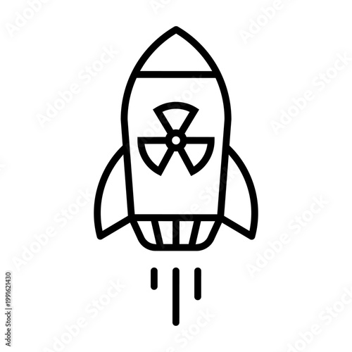 Radiation icon vector. Nuclear energy Illustration sign. Emitting symbol. atomic bomb logo.