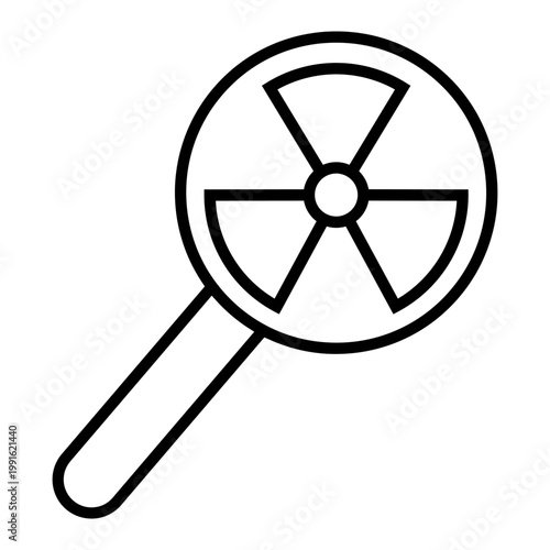 Radiation icon vector. Nuclear energy Illustration sign. Emitting symbol. Nuclear waste logo.