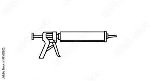 Caulk gun with nozzle applicator.