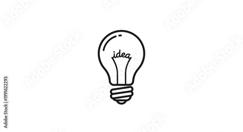 Light Bulb with Idea Concept.