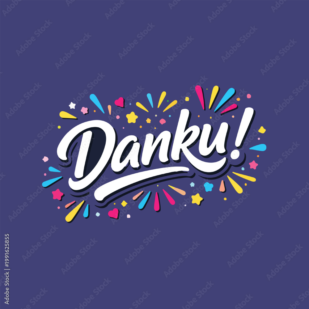 Fototapeta premium Danku Celebratory Typography Design