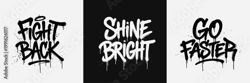 Graffiti Lettering Pack – Street Spray Typography Vector Design 