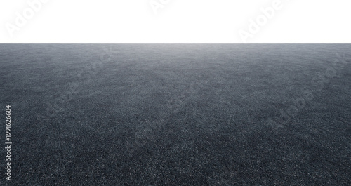 Empty asphalt road surface with transparent background