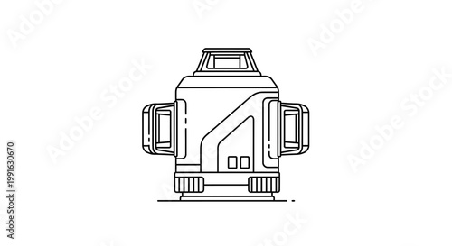Detailed drawing of a laser level.
