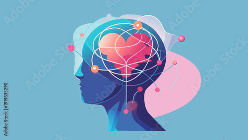 The intersection of mind heart and neural networks a conceptual illustration