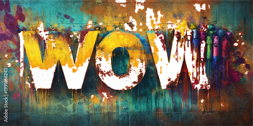 An ancient church wall features artistic graffiti of burning candles amidst colorful abstract paintings and urban street art textures