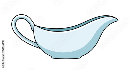 Gravy boat ceramic kitchen utensil.