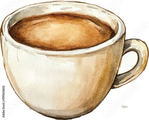 A cup of hot coffee drink.