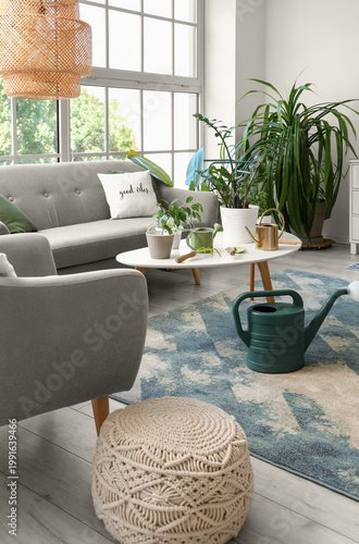 Interior of light living ro...