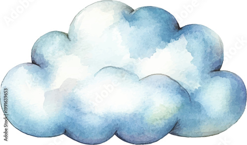 A large white and blue cloud.