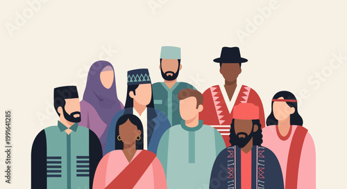 Diverse group of people from different cultures and ethnicities