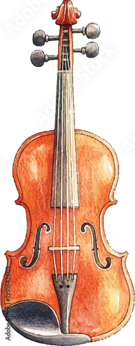 Beautiful Violin Instrument Closeup View 1.