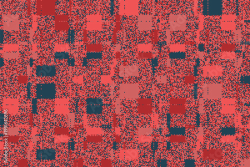 Digital distortion with future-inspired glitch elements and layered noise. The grunge texture adds a tactile feel to the abstract composition.