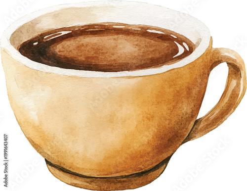 Brown Coffee Cup with Handle 2.