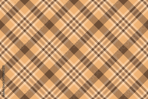 Oilcloth check texture pattern, marketing seamless vector plaid. Give textile background tartan fabric in orange color.