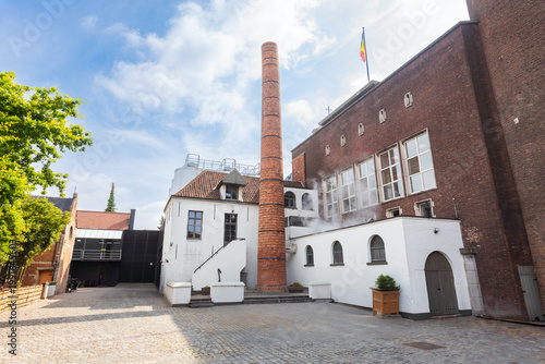 Bild auf Leinwand Het Anker Brewery or Brouwerij building in Mechelen, Belgium