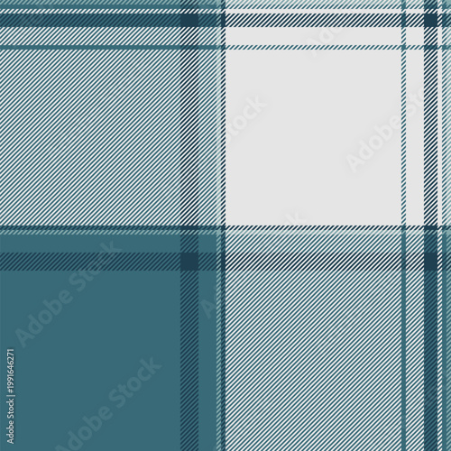 Hispanic pattern vector tartan, rectangle plaid textile background. Professional fabric check texture seamless in cyan and sterling silver colors.